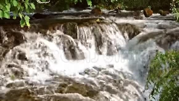 瀑布Krka国家公园达尔马提亚克罗地亚视频的预览图