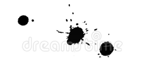 黑色斑点白色与飞溅视频的预览图