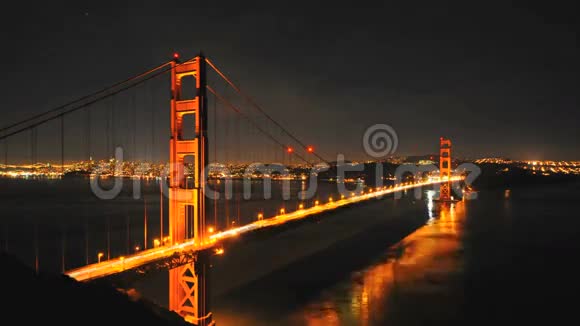 金门大桥在旧金山的时间流逝剪辑2视频的预览图