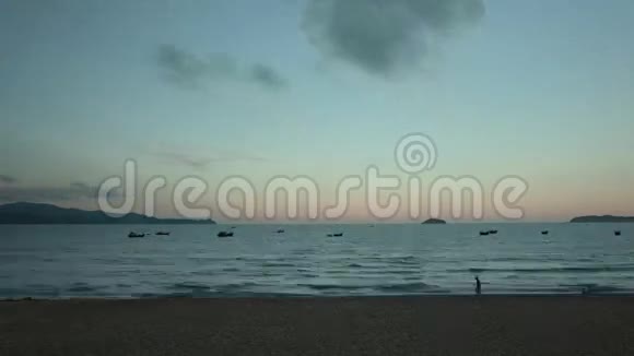 海洋场景日落时间流逝越南视频的预览图