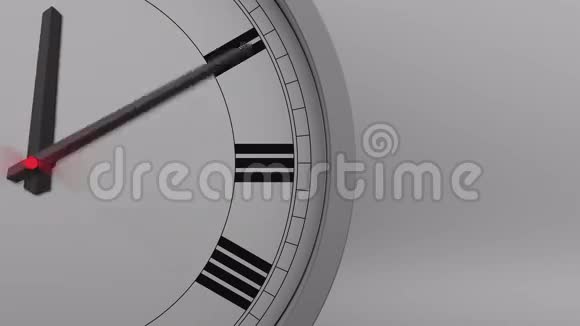 时钟与罗马数字在行动4K段延时镜头视频的预览图