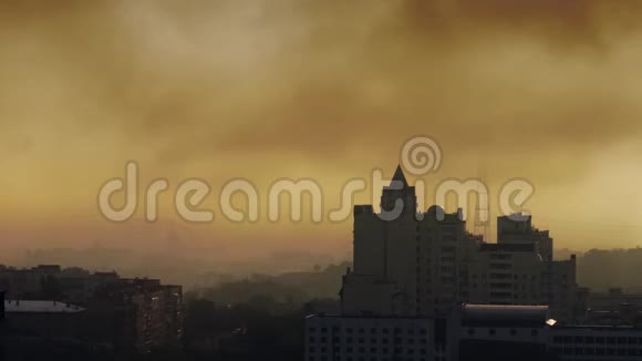 大城市大都市的曙光视频的预览图