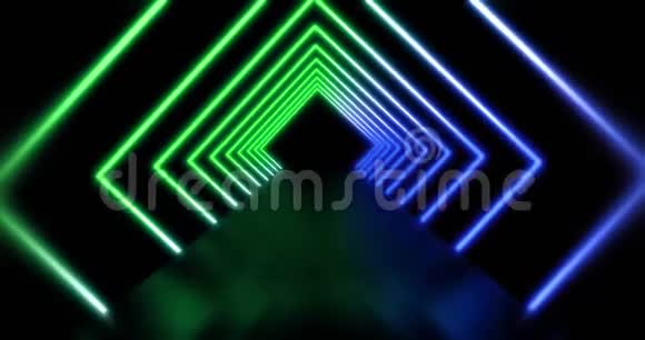 代表未来技术的霓虹线抽象路径视频的预览图