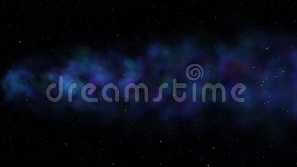 抽象的背景飞行通过银河系宇宙中的恒星和空间尘埃黑暗谷物加工视频的预览图