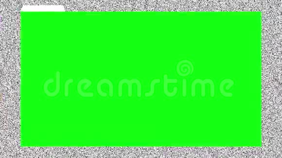 彩色绿色浏览器窗口准备后期制作在动画背景与旧电视噪音无缝环4K视频的预览图