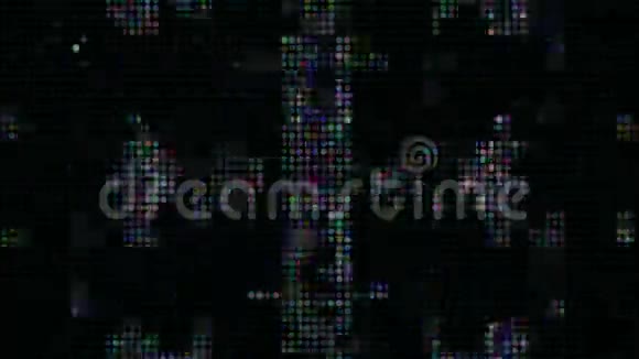 电脑误差效果观赏网络朋克优雅全息背景视频的预览图