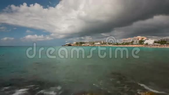 海滩时光流逝圣马丁视频的预览图