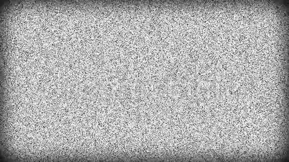 旧电视屏幕上的噪音与Vignette循环VHS干扰通用复古动画背景无缝环路视频的预览图