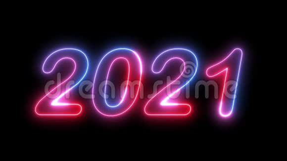 2021年霓虹灯刻字动画视频的预览图