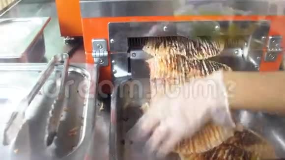 在机器里煮八爪鱼和鱿鱼视频的预览图