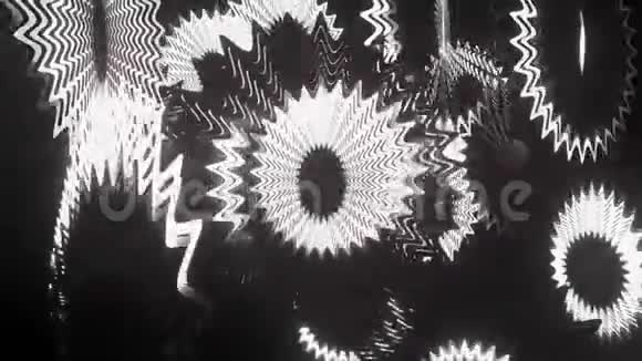 黑白抽象吊坠式几何循环视频的预览图