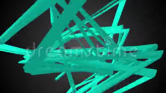 分形简单元素计算机生成背景抽象形式的三维渲染视频的预览图