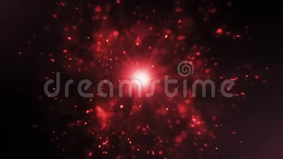 带波克脉冲和旋转的红色粒子视频的预览图