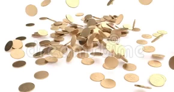 带有金币的3D横幅落在黄金背景上现金宝藏的概念赌场幸运大奖很大的胜利标志财务视频的预览图