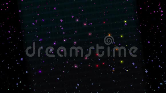 夜空闪烁闪烁恒星运动背景视频的预览图