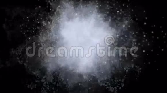 雪花爆炸颗粒雪烟花背景尘埃点雪崩视频的预览图