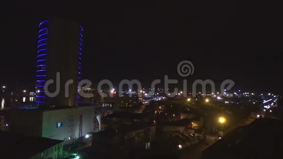 夜街的空中视频的预览图