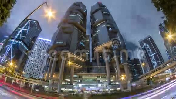 香港企业大厦夜间时间超逾视频的预览图