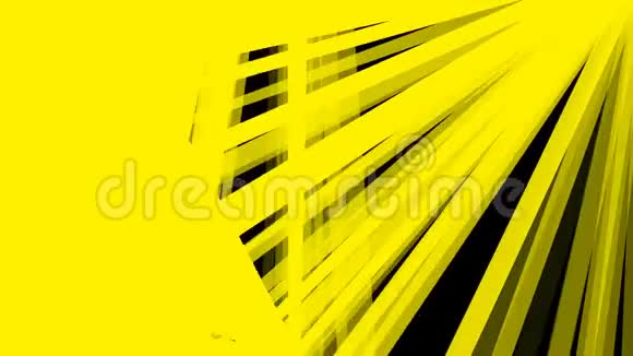 摘要黄色太阳光束是黑色背景上的随机移动动画无缝环动画视频的预览图