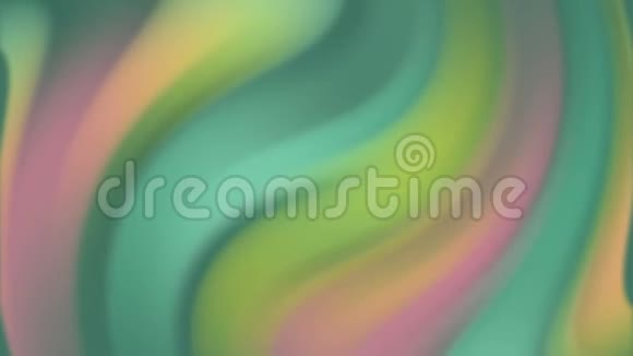 无缝直播背景柔和的绿色和粉红色光滑的波浪视频的预览图