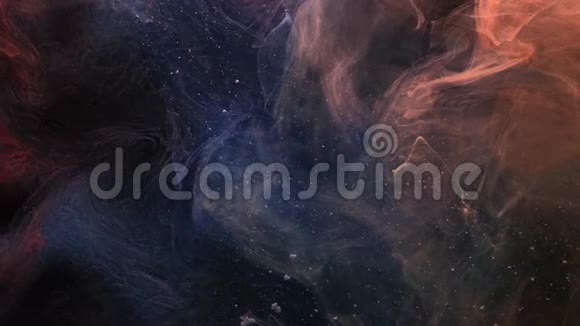 烟雾流动宇宙星系暗烟扩散视频的预览图