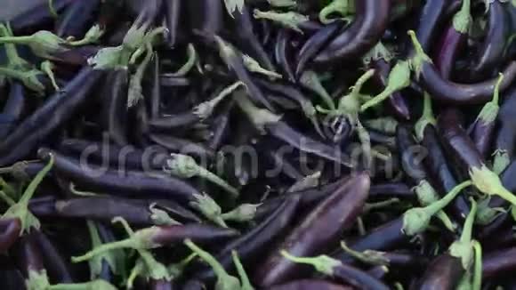 从一堆里摘紫色蔬菜的人视频的预览图