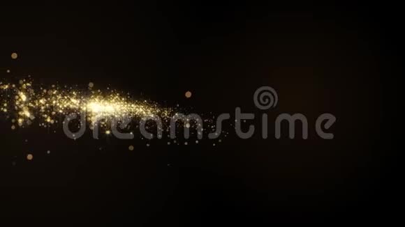 黄色尘土飞扬的闪光装饰闪闪发光视频的预览图
