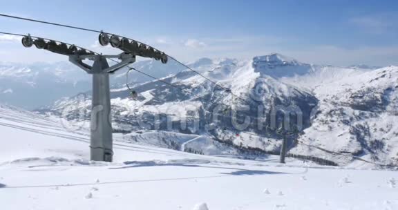 滑雪电梯静止4K视频的预览图
