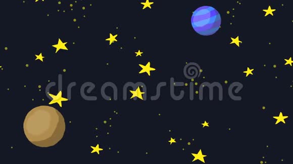 水平滚动空间星系动画视频的预览图