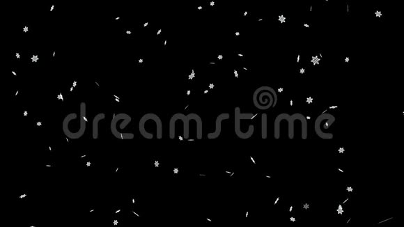 浅蓝色的雪落在黑色的背景上视频的预览图