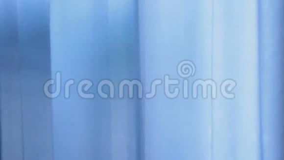 蓝色窗帘高清VDO视频的预览图