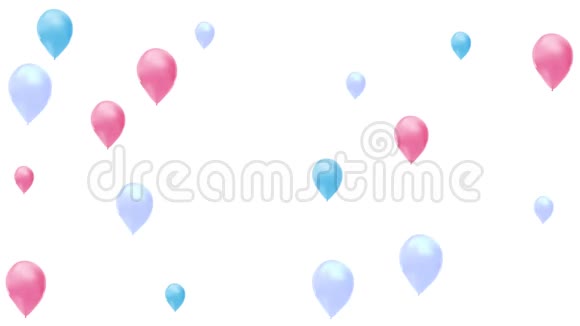 气球假期许多气球在飞行节日动画飞行气球动画彩色气球剪贴画视频的预览图