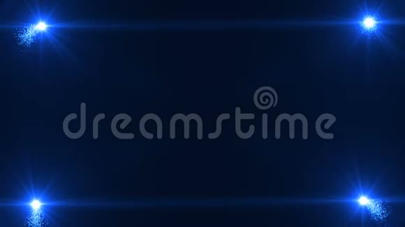蓝色火花在黑暗的背景下绘制出发光的框架视频的预览图