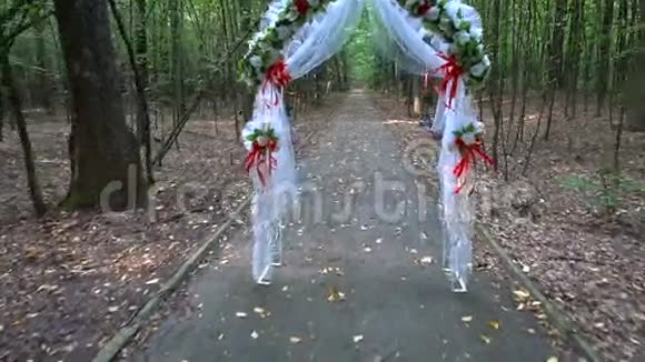 夏林婚礼拱门视频的预览图