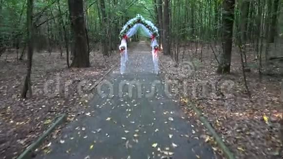 夏林婚礼拱门视频的预览图