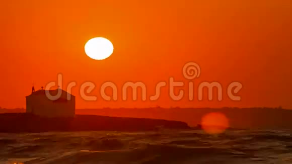希腊海岸与岛屿的日落视频的预览图