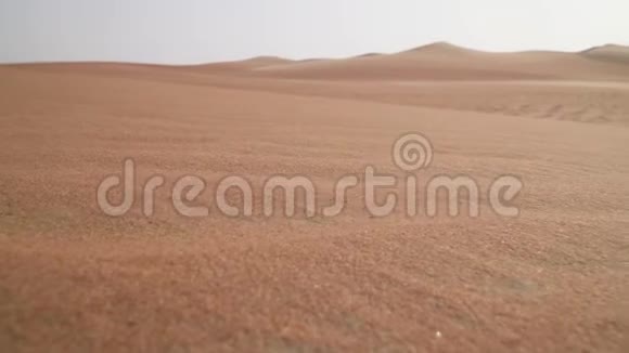 美丽的多色沙子在阿拉伯联合酋长国RubalKhali沙漠股票录像视频的预览图
