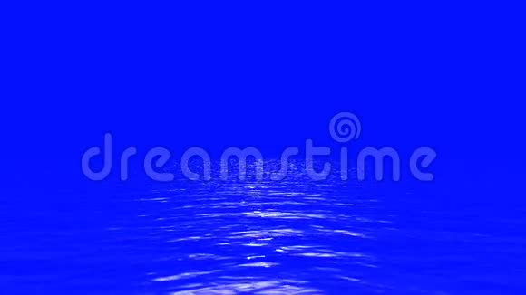 海水反射和蓝屏上的涟漪视频的预览图