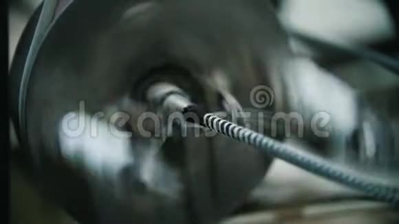 化学工业玻璃纤维复合加固织物机械生产线的一部分视频的预览图