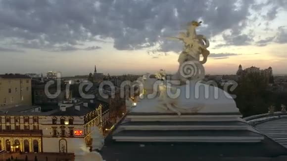 乌克兰敖德萨歌剧院夜景视频的预览图