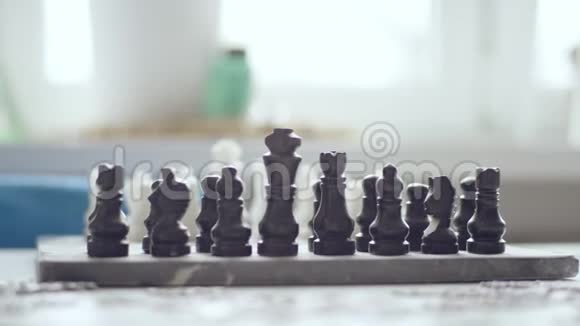 国际象棋棋盘关闭休闲活动视频的预览图