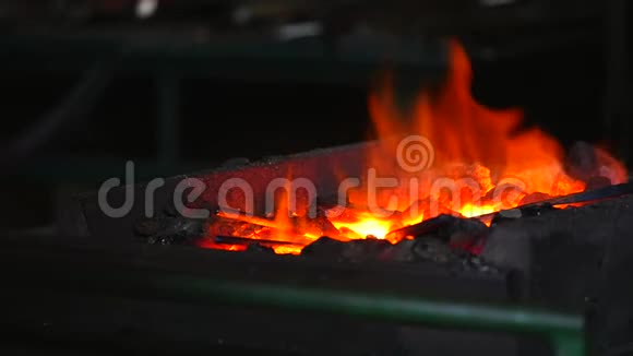 铁匠把铁放在火里视频的预览图