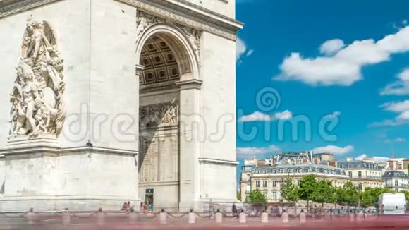 凯旋门凯旋门是巴黎最著名的纪念碑之一视频的预览图