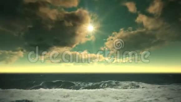 海洋日落和云视频的预览图