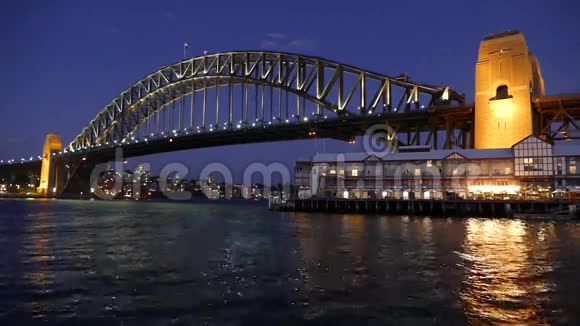 悉尼海港大桥夜间录像循环视频的预览图