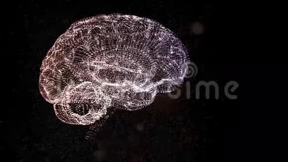 漂浮在太空中的抽象大脑模型中的宇宙视频的预览图