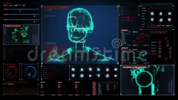 在数字接口中单独旋转扫描3D机器人本体显示面板视频的预览图