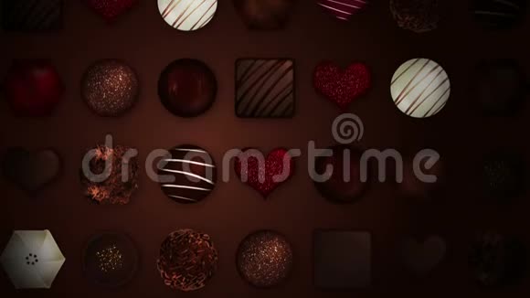 提供甜巧克力糖果情人节循环动画视频的预览图