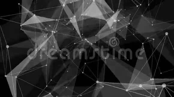 抽象cg多角形面几何多三角形运动回路视频的预览图