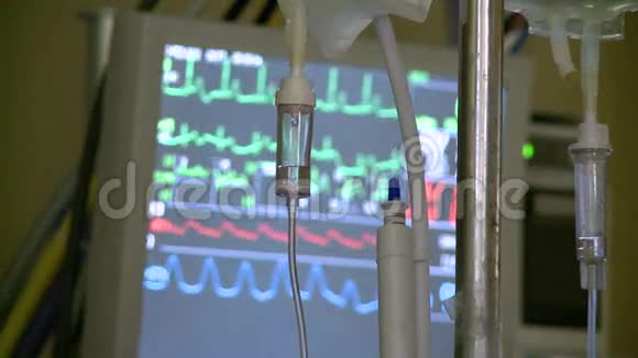 机器子宫切除术中静脉滴注物背景静脉滴注物视频的预览图